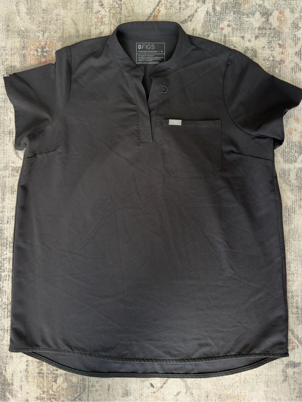 FIGS Black Kitale Maternity Scrub Top